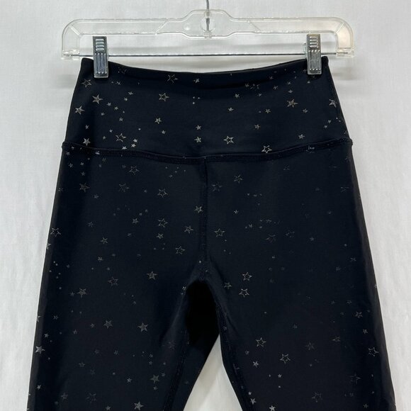 Beyond Yoga Tossed Star High Waist Crop Leggings Size S Iridescent Sparkle Black - Picture 5 of 12